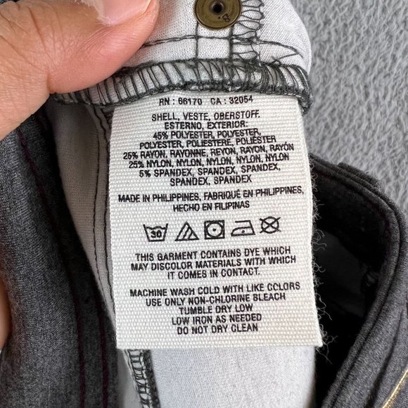 Pilcro and the Letterpress pant Sz 27 Serif Gray Moto Pants - Picture 9 of 10